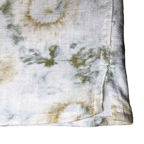 Zara Relaxed Fit Abstract Floral Shirt Sleeve Shirt in Pale Golds/Green Men’s S - Picture 3 of 6